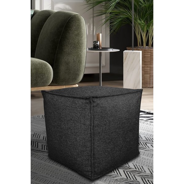 Pouf en alun - Gris foncé Pouf en alun - Gris foncé