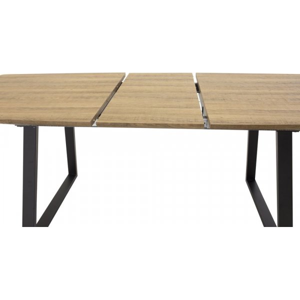 Table à manger Hallsberg 160-200 cm - Noir/imitation Table à manger Hallsberg 160-200 cm - Noir/imitation