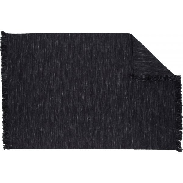 Elton platgeweven wollen vloerkleed - Zwart Elton platgeweven wollen vloerkleed - Zwart