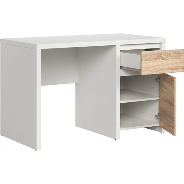 Kaspian skrivbord 120 x 65 cm - Vit/ek Kaspian skrivbord 120 x 65 cm - Vit/ek