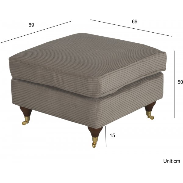 Howard Watford Deluxe Voetenbank - Grijs Howard Watford Deluxe Voetenbank - Grijs