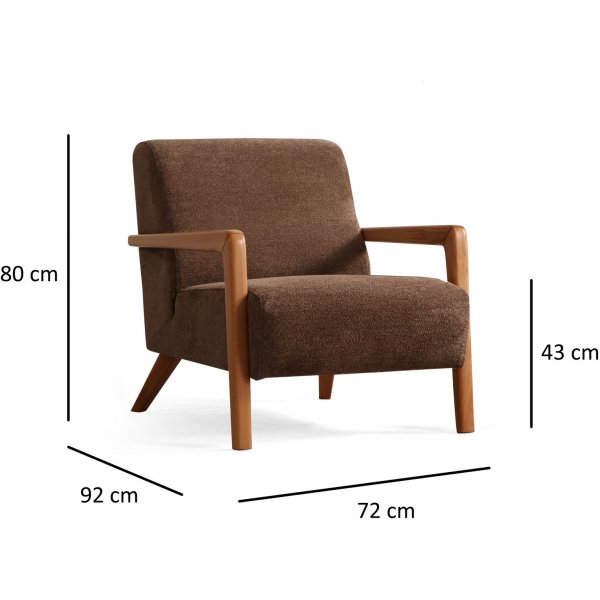 Fauteuil Lyke - Marron Fauteuil Lyke - Marron