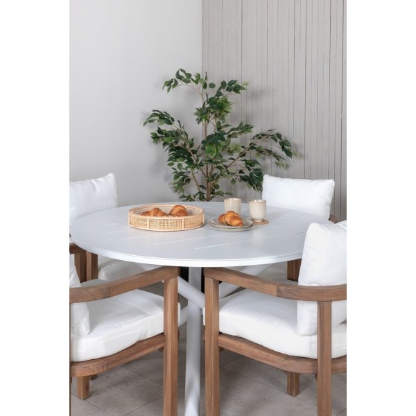 Alma utematgrupp med 4 st Erica stolar - Natur/Vit Alma utematgrupp med 4 st Erica stolar - Natur/Vit