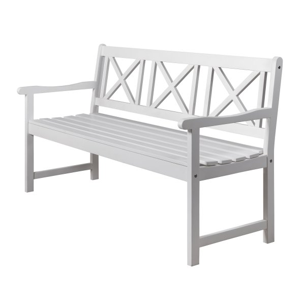 Bohus trädgårdsbänk 3-sits - Vit Bohus trädgårdsbänk 3-sits - Vit