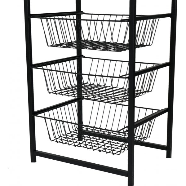 Etagre corbeille en fil Merlin - Noir