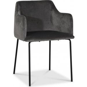 York Karmstol i gr� sammet + M�beltassar