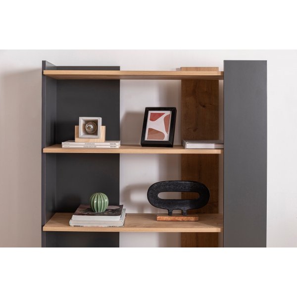 Bibliothèque Viper - Chêne saphir/anthracite Bibliothèque Viper - Chêne saphir/anthracite