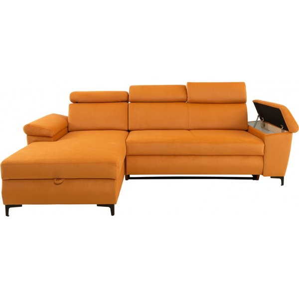 Santi slaapbank links - Oranje Santi slaapbank links - Oranje