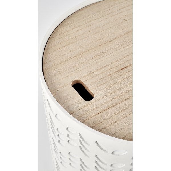 Table banc Trudie 35/39 cm - Blanc/gris