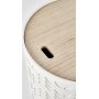 Trudie banktafel 35/39 cm - Wit/grijs