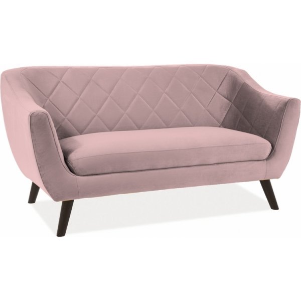 Molly 2- sits soffa - Rosa sammet