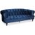 Chesterfield Oxford 3-sits soffa - Bl sammet