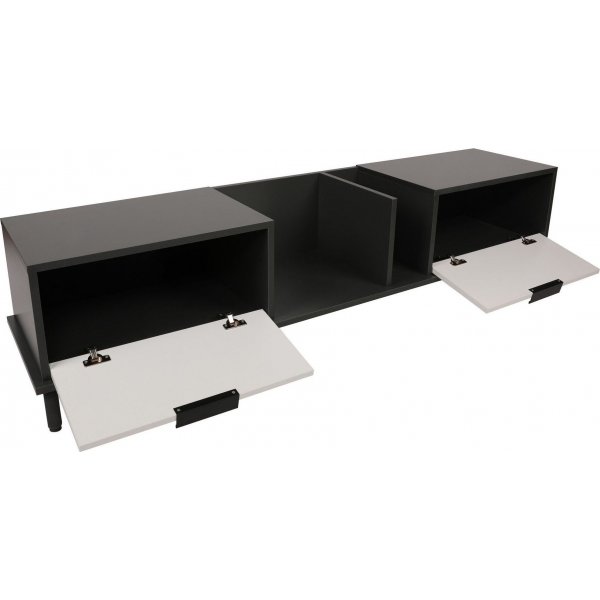 Ibiza TV-b�nk - Vit/antracit