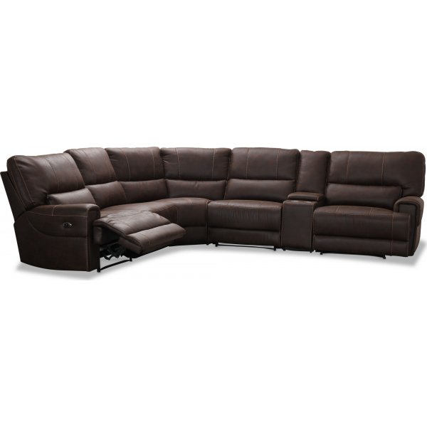 Canapé d\\\'angle électrique Las Vegas F - Marron foncé Canapé d\\\'angle électrique Las Vegas F - Marron foncé