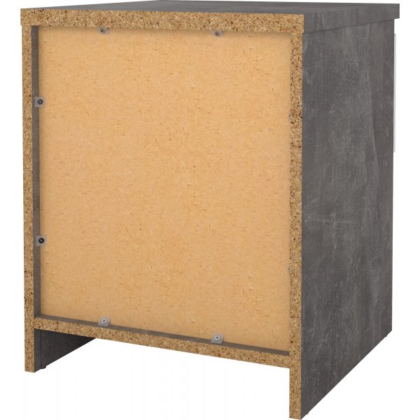 Table de chevet Naia 1 - Béton/blanc Table de chevet Naia 1 - Béton/blanc