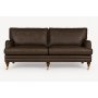 Soffa Howard London Premium 225 cm - Mrk grbrun (lderimitaion)