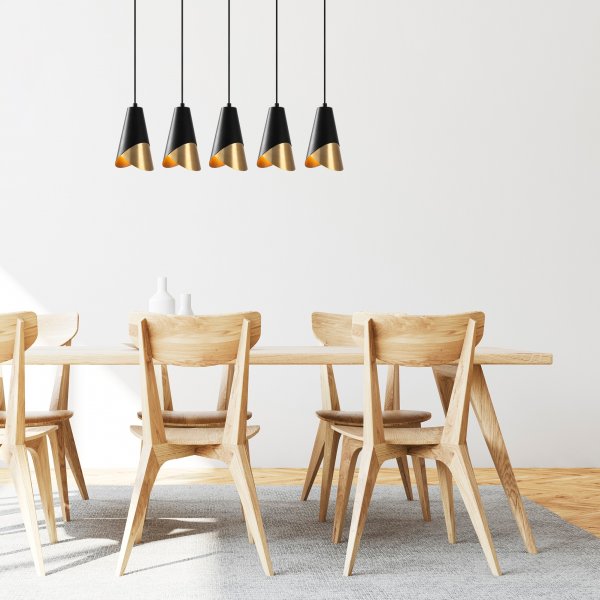 Pacman taklampa 6261 - Svart/guld