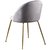 Deco matgrupp 110 cm runt bord + 4 st Art stolar grå sammet / Mässing