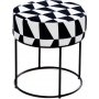Moon Steel sittpuff - Svart/vit