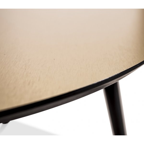 Beat runt soffbord Ø72 cm - Borstad mässing/svart Beat runt soffbord Ø72 cm - Borstad mässing/svart