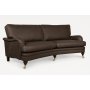 Soffa Howard London Premium 225 cm - Mrk grbrun (lderimitaion)