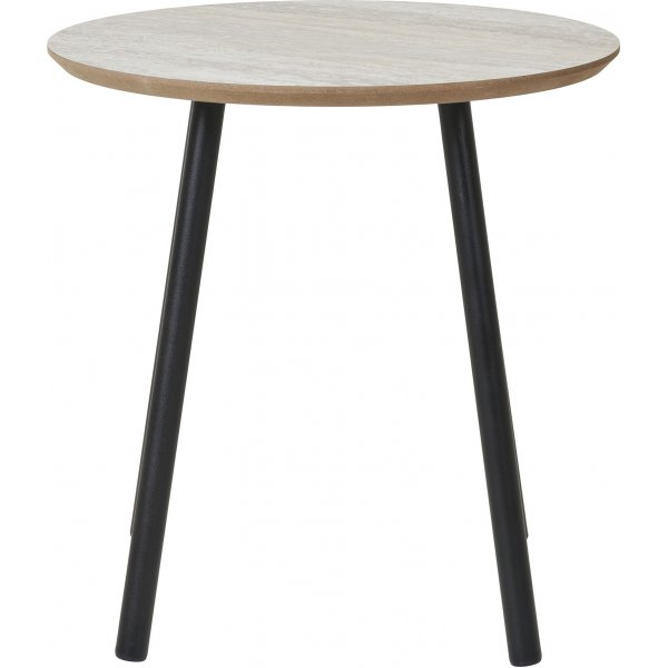 Table d\\\'appoint Aalst Ø40 cm - Noir/beige Table d\\\'appoint Aalst Ø40 cm - Noir/beige