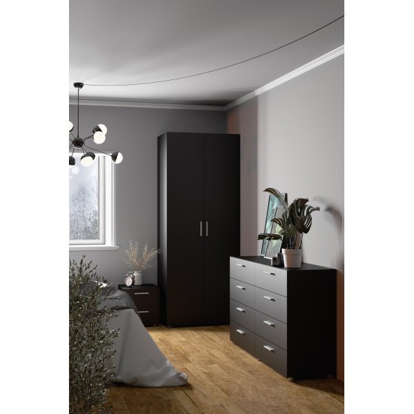 Armoire Pepe avec 2 portes - Noir Armoire Pepe avec 2 portes - Noir