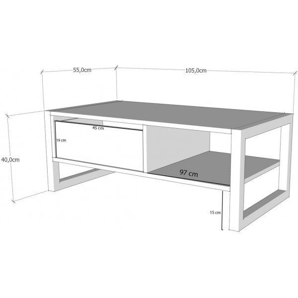 Table basse Haldizen - Or/marbre Table basse Haldizen - Or/marbre