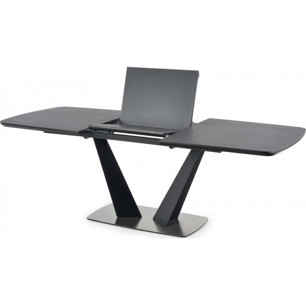 Table à manger Post 160-220 cm - Gris foncé/noir Table à manger Post 160-220 cm - Gris foncé/noir