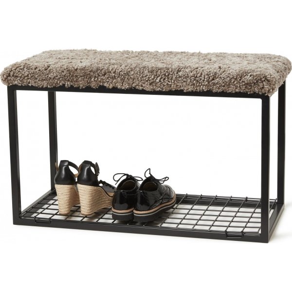 Palle sittbänk Ljusbrun/svart - 80 x 35 x 50 cm Palle sittbänk Ljusbrun/svart - 80 x 35 x 50 cm