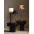 Pied de lampe Bob - Chrome noir