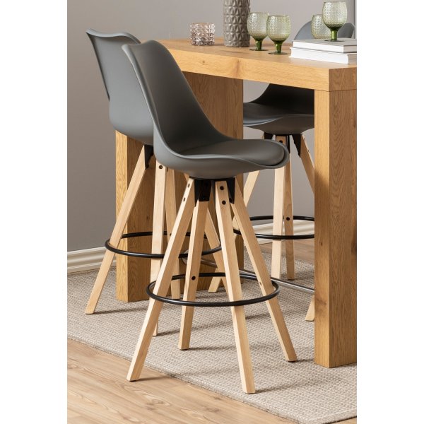 Dima barstol - Gr PU/gummitr