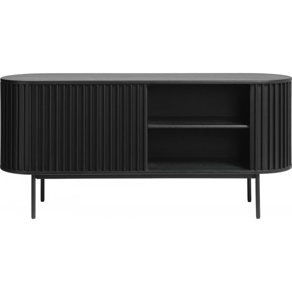 Buffet Sierra en chêne teinté noir avec portes à volets Buffet Sierra en chêne teinté noir avec portes à volets