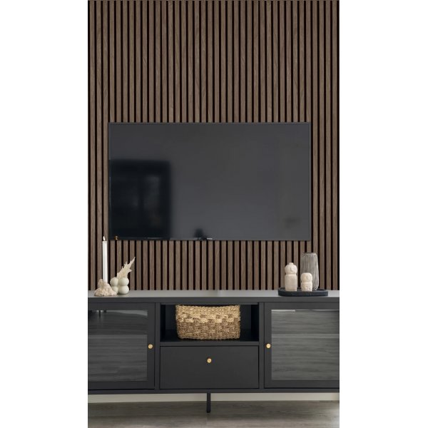 Panneau mural acoustique - Noyer