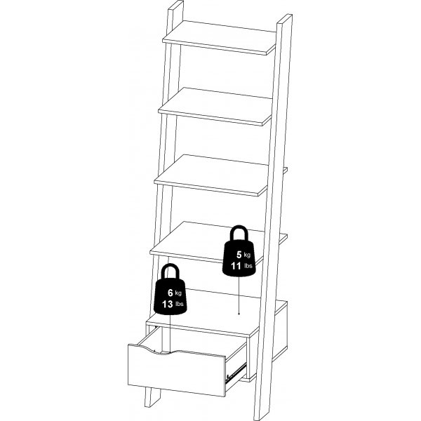 Oslo trapplank - Wit/eiken Oslo trapplank - Wit/eiken