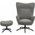 Fauteuil inclinable Talgarth avec repose-pieds - Gris
