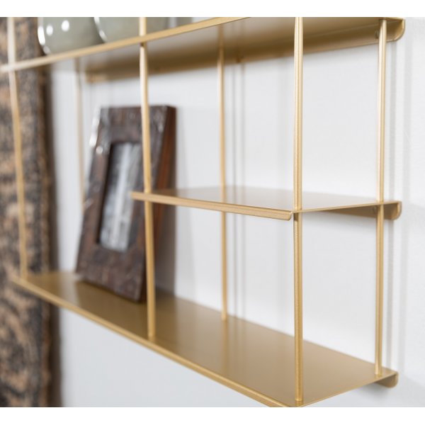 Elliot hylla i plåt H60 cm - Mässing Elliot hylla i plåt H60 cm - Mässing