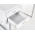 Bureau Fernanda 120x55 cm - Blanc (Haute brillance) / chrome
