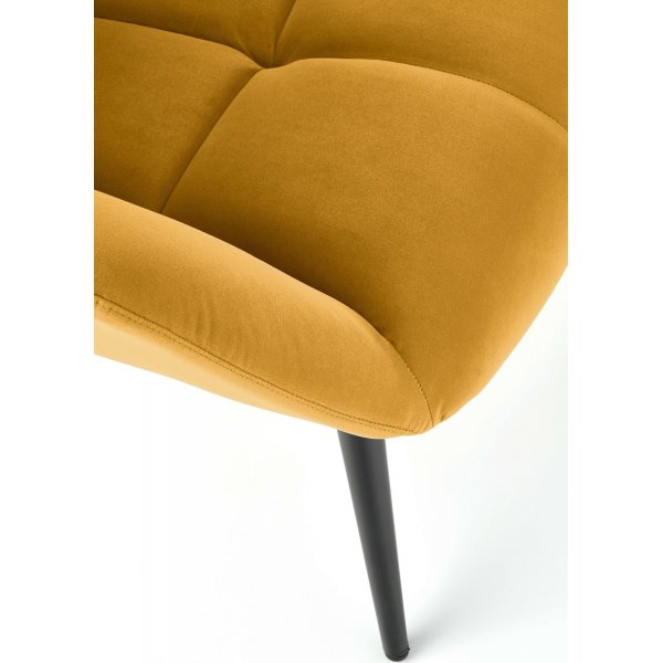 Fauteuil Halfman en velours jaune Fauteuil Halfman en velours jaune