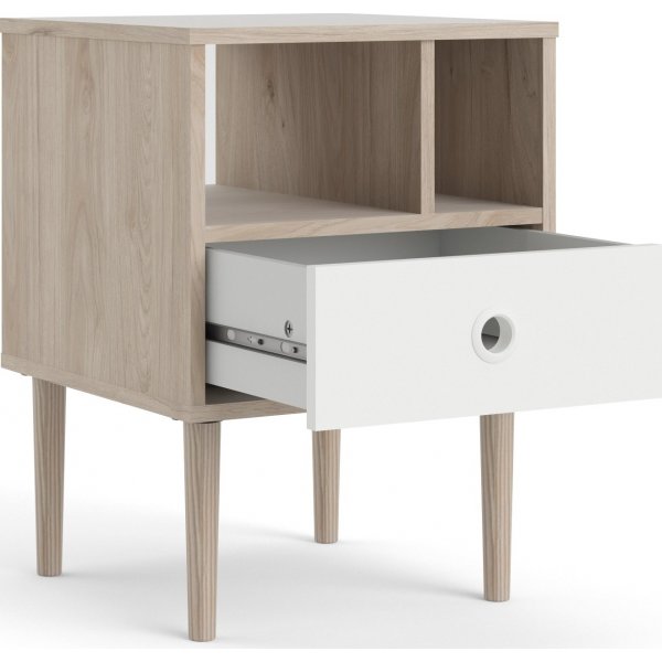 Rome sängbord - Hickory/vit Rome sängbord - Hickory/vit