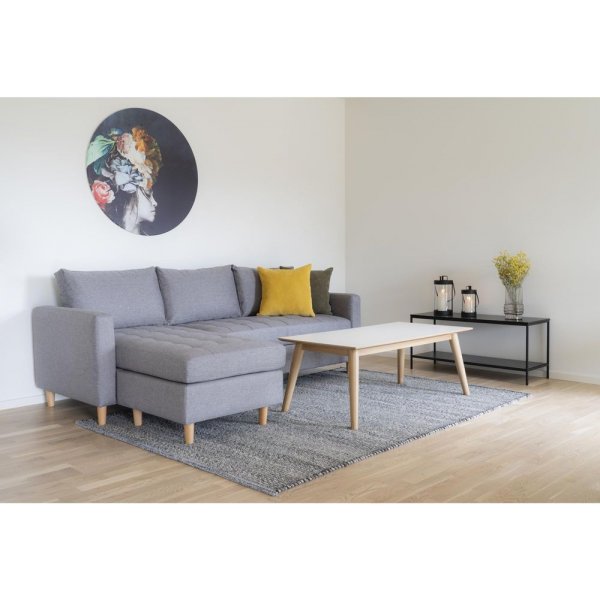 Firenze Divansoffa - Ljusgr�/bok