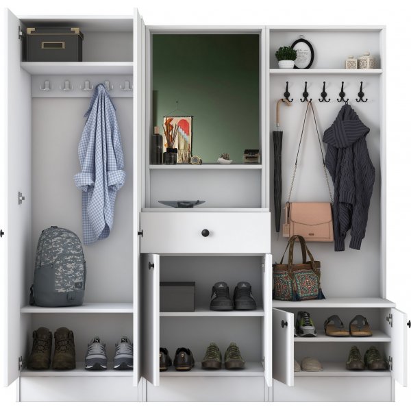 Mendy hallmöbel - Vit Mendy hallmöbel - Vit