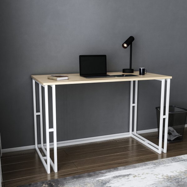 Bureau Kane 120 x 60 cm - Blanc/chne