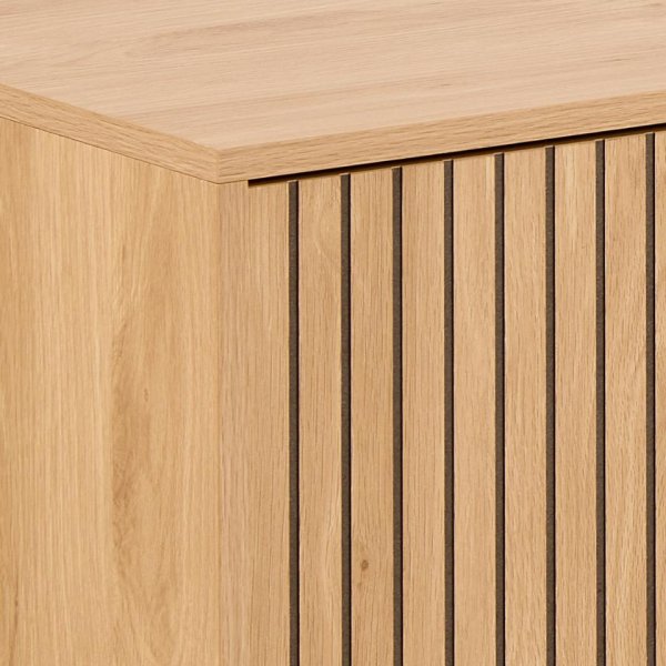 Jaipur TV-bänk - Ek/matt svart Jaipur TV-bänk - Ek/matt svart