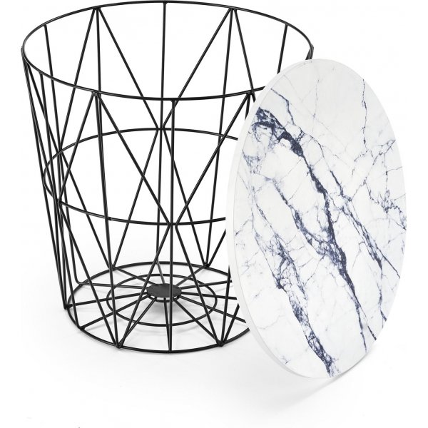 Table basse Harissa Ø42 cm - Marbre blanc/noir Table basse Harissa Ø42 cm - Marbre blanc/noir