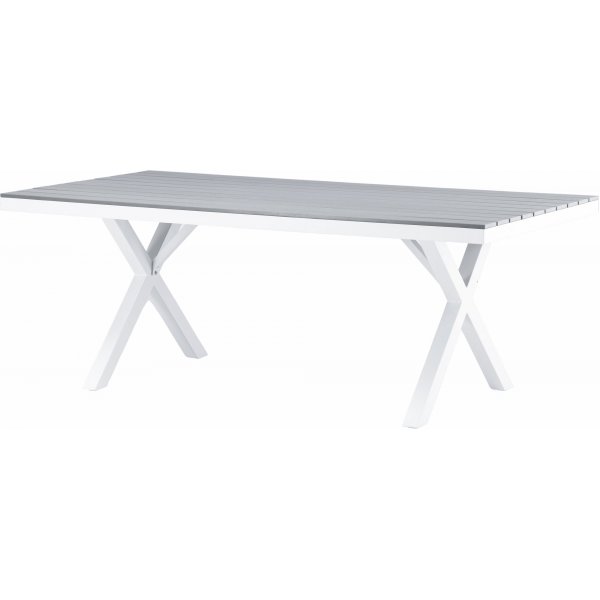 Garcia matbord 200 x 100 cm - Ljusgrå/vit Garcia matbord 200 x 100 cm - Ljusgrå/vit