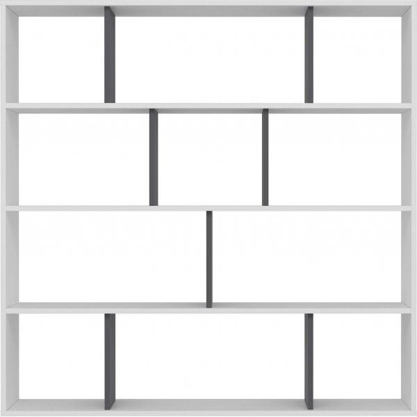 Bibliothque Hodbi - Blanc/anthracite