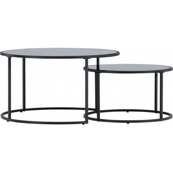 Twin soffbord Ø79/59,5 cm - Svart Twin soffbord Ø79/59,5 cm - Svart