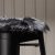 Coussin de chaise Katy 34 x 34 cm - Fausse fourrure noire
