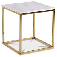 Accent soffbord 50 - Vit marmor / Blank mässing Accent soffbord 50 - Vit marmor / Blank mässing